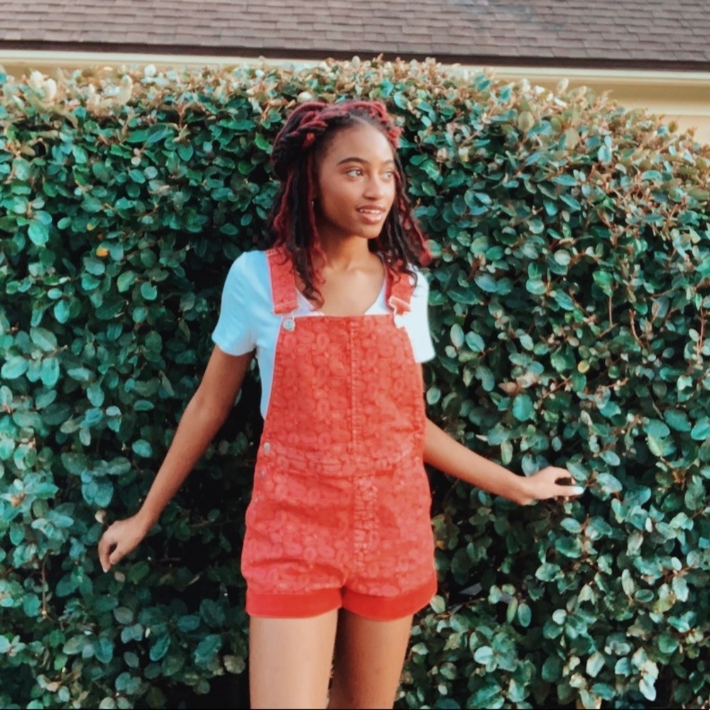 Urban Outfitters Red Overalls